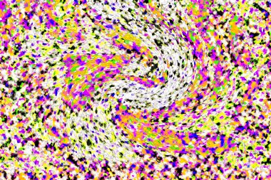 Elle çizilmiş dokuları olan yaratıcı, pürüzsüz desen. Soyut arkaplan. Puantiyeli desen. komik çizimler, noktalar, neşe, parti, çocuksu, renkli