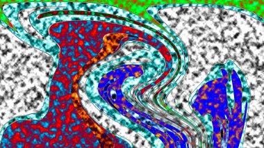 Modern tasarım çizimi. Çizgi ve renk bloğu geometrik şekiller. Pop sanat