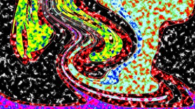 Modern tasarım çizimi. Çizgi ve renk bloğu geometrik şekiller. Pop sanat