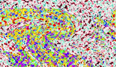 Elle çizilmiş dokuları olan yaratıcı, pürüzsüz desen. Soyut arkaplan. Puantiyeli desen. komik çizimler, noktalar, neşe, parti, çocuksu, renkli