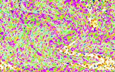 Elle çizilmiş dokuları olan yaratıcı, pürüzsüz desen. Soyut arkaplan. Puantiyeli desen. komik çizimler, noktalar, neşe, parti, çocuksu, renkli