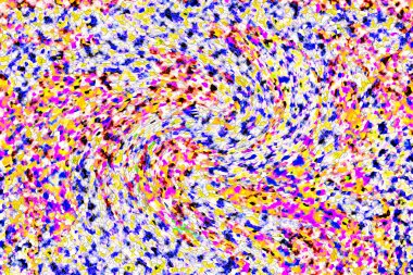 Elle çizilmiş dokuları olan yaratıcı, pürüzsüz desen. Soyut arkaplan. Puantiyeli desen. komik çizimler, noktalar, neşe, parti, çocuksu, renkli