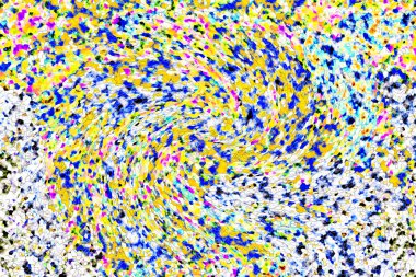 Elle çizilmiş dokuları olan yaratıcı, pürüzsüz desen. Soyut arkaplan. Puantiyeli desen. komik çizimler, noktalar, neşe, parti, çocuksu, renkli