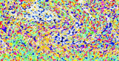 Elle çizilmiş dokuları olan yaratıcı, pürüzsüz desen. Soyut arkaplan. Puantiyeli desen. komik çizimler, noktalar, neşe, parti, çocuksu, renkli