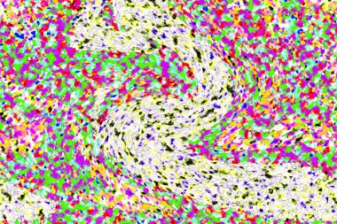 Elle çizilmiş dokuları olan yaratıcı, pürüzsüz desen. Soyut arkaplan. Puantiyeli desen. komik çizimler, noktalar, neşe, parti, çocuksu, renkli