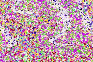 Elle çizilmiş dokuları olan yaratıcı, pürüzsüz desen. Soyut arkaplan. Puantiyeli desen. komik çizimler, noktalar, neşe, parti, çocuksu, renkli