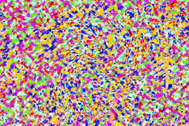 Elle çizilmiş dokuları olan yaratıcı, pürüzsüz desen. Soyut arkaplan. Puantiyeli desen. komik çizimler, noktalar, neşe, parti, çocuksu, renkli