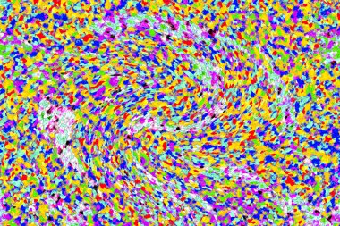 Elle çizilmiş dokuları olan yaratıcı, pürüzsüz desen. Soyut arkaplan. Puantiyeli desen. komik çizimler, noktalar, neşe, parti, çocuksu, renkli