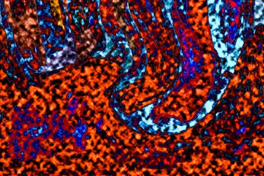 Renkli basit arka plan, dalgalı etkisi. Etkisi noktalarla. Ritmik ses parçacıklar. Tahıl doku. Renkli darbeleri ile duvar kağıdı. Duvar iç tasarım, lockscreen, paket için desen