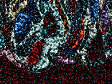 Renkli basit arka plan, dalgalı etkisi. Etkisi noktalarla. Ritmik ses parçacıklar. Tahıl doku. Renkli darbeleri ile duvar kağıdı. Duvar iç tasarım, lockscreen, paket için desen