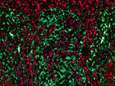 Renkli basit arka plan, dalgalı etkisi. Etkisi noktalarla. Ritmik ses parçacıklar. Tahıl doku. Renkli darbeleri ile duvar kağıdı. Duvar iç tasarım, lockscreen, paket için desen