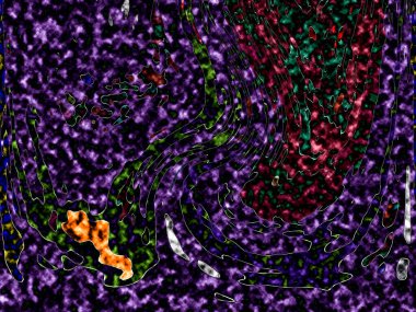 Renkli basit arka plan, dalgalı etkisi. Etkisi noktalarla. Ritmik ses parçacıklar. Tahıl doku. Renkli darbeleri ile duvar kağıdı. Duvar iç tasarım, lockscreen, paket için desen