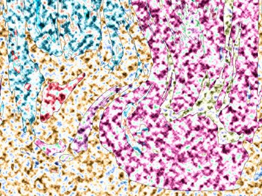 Renkli basit arka plan, dalgalı etkisi. Etkisi noktalarla. Ritmik ses parçacıklar. Tahıl doku. Renkli darbeleri ile duvar kağıdı. Duvar iç tasarım, lockscreen, paket için desen