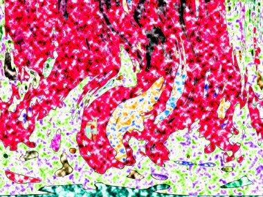 Renkli basit arka plan, dalgalı etkisi. Etkisi noktalarla. Ritmik ses parçacıklar. Tahıl doku. Renkli darbeleri ile duvar kağıdı. Duvar iç tasarım, lockscreen, paket için desen