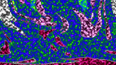 Renkli basit arka plan, dalgalı etkisi. Etkisi noktalarla. Ritmik ses parçacıklar. Tahıl doku. Renkli darbeleri ile duvar kağıdı. Duvar iç tasarım, lockscreen, paket için desen