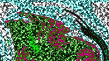 Renkli basit arka plan, dalgalı etkisi. Etkisi noktalarla. Ritmik ses parçacıklar. Tahıl doku. Renkli darbeleri ile duvar kağıdı. Duvar iç tasarım, lockscreen, paket için desen