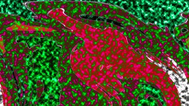 Renkli basit arka plan, dalgalı etkisi. Etkisi noktalarla. Ritmik ses parçacıklar. Tahıl doku. Renkli darbeleri ile duvar kağıdı. Duvar iç tasarım, lockscreen, paket için desen