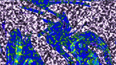 Renkli basit arka plan, dalgalı etkisi. Etkisi noktalarla. Ritmik ses parçacıklar. Tahıl doku. Renkli darbeleri ile duvar kağıdı. Duvar iç tasarım, lockscreen, paket için desen