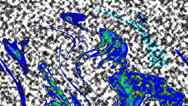 Bunte Einfache Abstrakte Hintergrund Wellige Wirkung Stipple Effekt Rhythmische Geräuschpartikel — Stockfoto