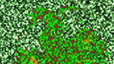 Renkli basit arka plan, dalgalı etkisi. Etkisi noktalarla. Ritmik ses parçacıklar. Tahıl doku. Renkli darbeleri ile duvar kağıdı. Duvar iç tasarım, lockscreen, paket için desen