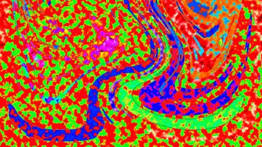 Renkli basit arka plan, dalgalı etkisi. Etkisi noktalarla. Ritmik ses parçacıklar. Tahıl doku. Renkli darbeleri ile duvar kağıdı. Duvar iç tasarım, lockscreen, paket için desen