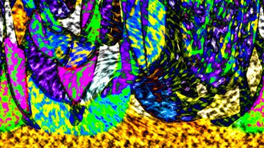 Modern tasarım çizimi. Çizgi ve renk bloğu geometrik şekiller. Pop sanat