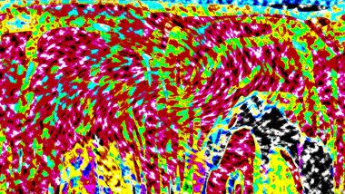 Modern tasarım çizimi. Çizgi ve renk bloğu geometrik şekiller. Pop sanat