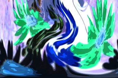 Modern tasarım çizimi. Çizgi ve renk bloğu geometrik şekiller. Pop sanat