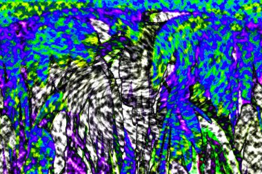 Modern tasarım çizimi. Çizgi ve renk bloğu geometrik şekiller. Pop sanat
