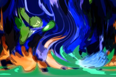 Modern tasarım çizimi. Çizgi ve renk bloğu geometrik şekiller. Pop sanat