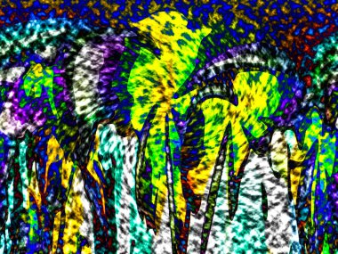 Modern tasarım çizimi. Çizgi ve renk bloğu geometrik şekiller. Pop sanat