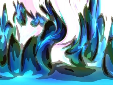 Modern tasarım çizimi. Çizgi ve renk bloğu geometrik şekiller. Pop sanat