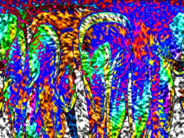 Modern tasarım çizimi. Çizgi ve renk bloğu geometrik şekiller. Pop sanat