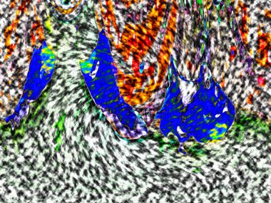 Modern tasarım çizimi. Çizgi ve renk bloğu geometrik şekiller. Pop sanat