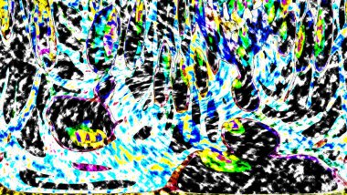 Modern tasarım çizimi. Çizgi ve renk bloğu geometrik şekiller. Pop sanat