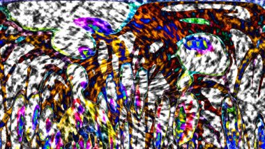 Modern tasarım çizimi. Çizgi ve renk bloğu geometrik şekiller. Pop sanat