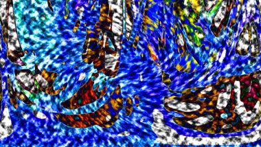 Modern tasarım çizimi. Çizgi ve renk bloğu geometrik şekiller. Pop sanat