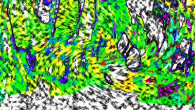 Modern tasarım çizimi. Çizgi ve renk bloğu geometrik şekiller. Pop sanat