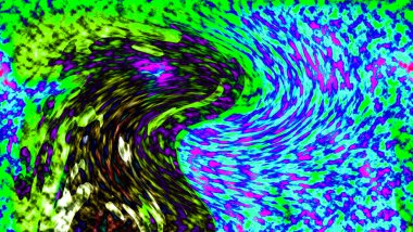 Modern tasarım çizimi. Çizgi ve renk bloğu geometrik şekiller. Pop sanat