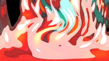 Modern tasarım çizimi. Çizgi ve renk bloğu geometrik şekiller. Pop sanat