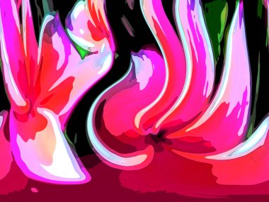 Modern tasarım çizimi. Çizgi ve renk bloğu geometrik şekiller. Pop sanat