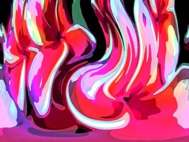 Modern tasarım çizimi. Çizgi ve renk bloğu geometrik şekiller. Pop sanat