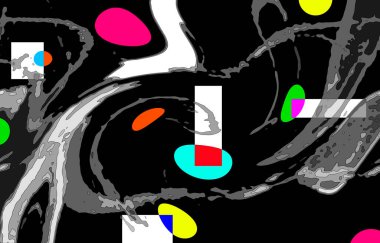 Modern soyut resim. Renkli akıcı sanat resimleri. Geometrik arkaplan.