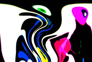 Modern soyut resim. Renkli akıcı sanat resimleri. Geometrik arkaplan.