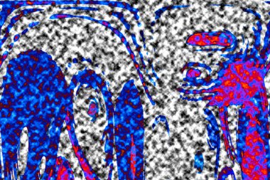 Modern tasarım çizimi. Çizgi ve renk bloğu geometrik şekiller. Pop sanat