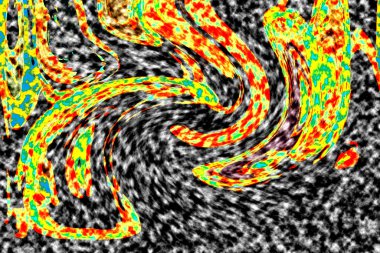 Modern tasarım çizimi. Çizgi ve renk bloğu geometrik şekiller. Pop sanat