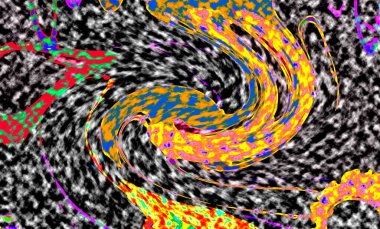 Modern tasarım çizimi. Çizgi ve renk bloğu geometrik şekiller. Pop sanat