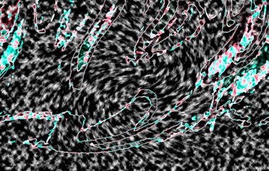 Modern tasarım çizimi. Çizgi ve renk bloğu geometrik şekiller. Pop sanat