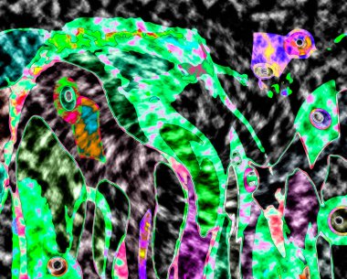 Modern tasarım çizimi. Çizgi ve renk bloğu geometrik şekiller. Pop sanat