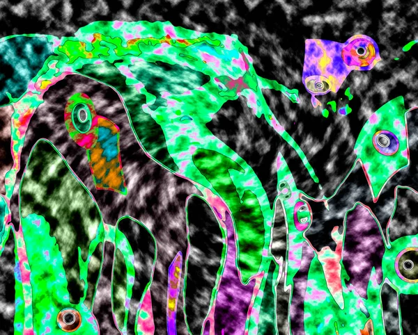 Modern tasarım çizimi. Çizgi ve renk bloğu geometrik şekiller. Pop sanat